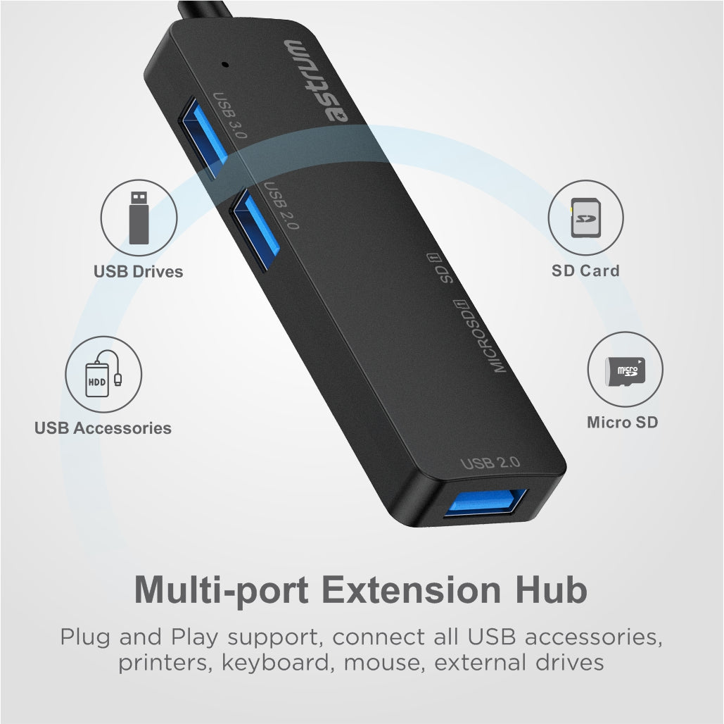 UH030 USB-C and Card Reader Multi-Port Hub