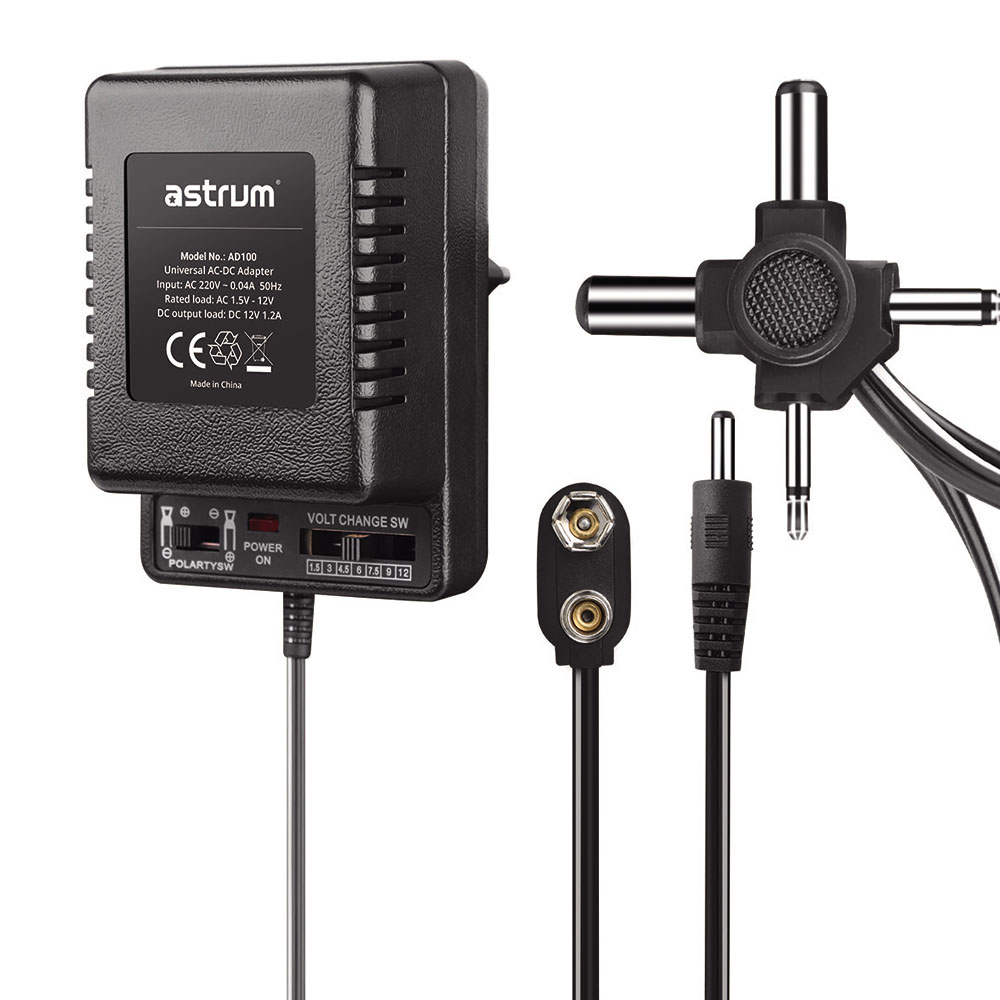 AD100 AC-DC,3-12V 1000MA 6P UNI Adap BLK