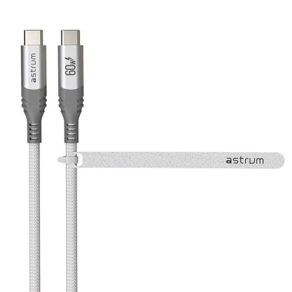VMCC60 Cable C-C 60W M-M 1.2M Braid WH