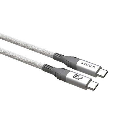 VMCC60 Cable C-C 60W M-M 2.0M Braid WH