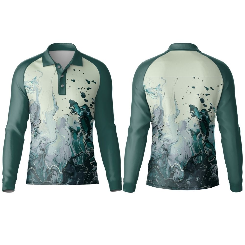 Kids Fishing Golfer Long Sleeve | Raglan Sleeve