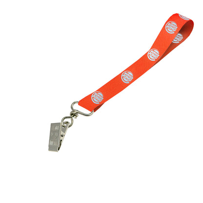 Hi-Viz Wrist Phone Strap Silver Reflective Print D/Sided with Crocodile Clip
