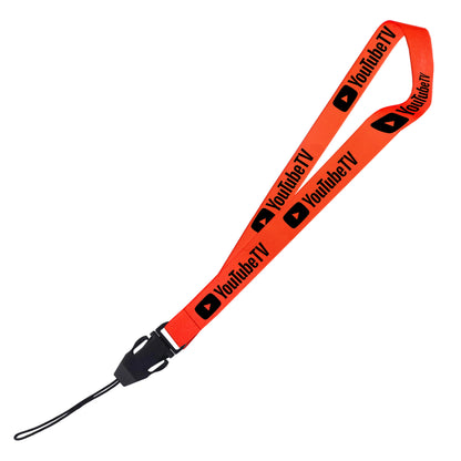 Hi-Viz Lanyard Black Sublimation Print D/Sided with Cellphone Clip