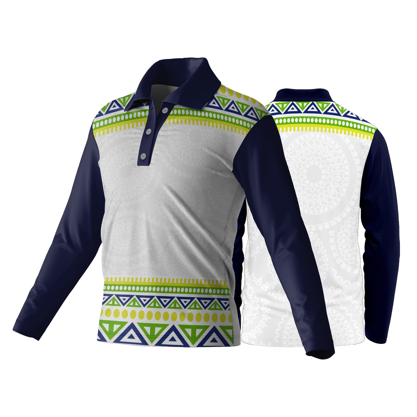 Unisex Long Sleeve Golf Shirt | Sport Tec | Africa Design