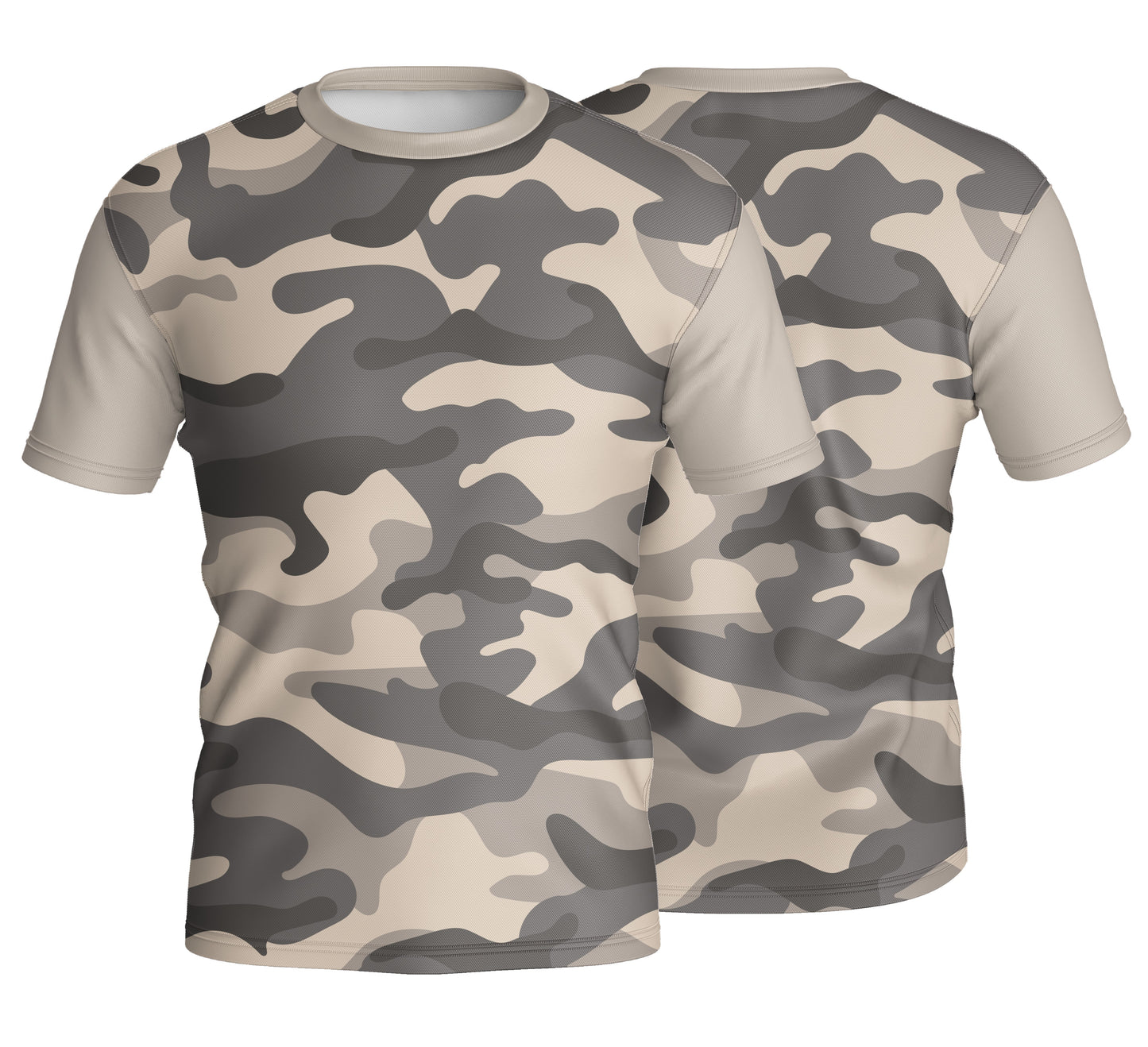 Unisex Short Sleeve Crew Neck T-Shirt | Birdseye | Camo Design