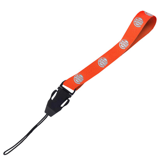 Hi-Viz Wrist Phone Strap Silver Reflective Print S/Sided with Cellphone Clip
