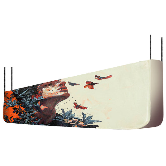 Hanging Box Banner Double Sided Print  3100 X 800 X 300mm