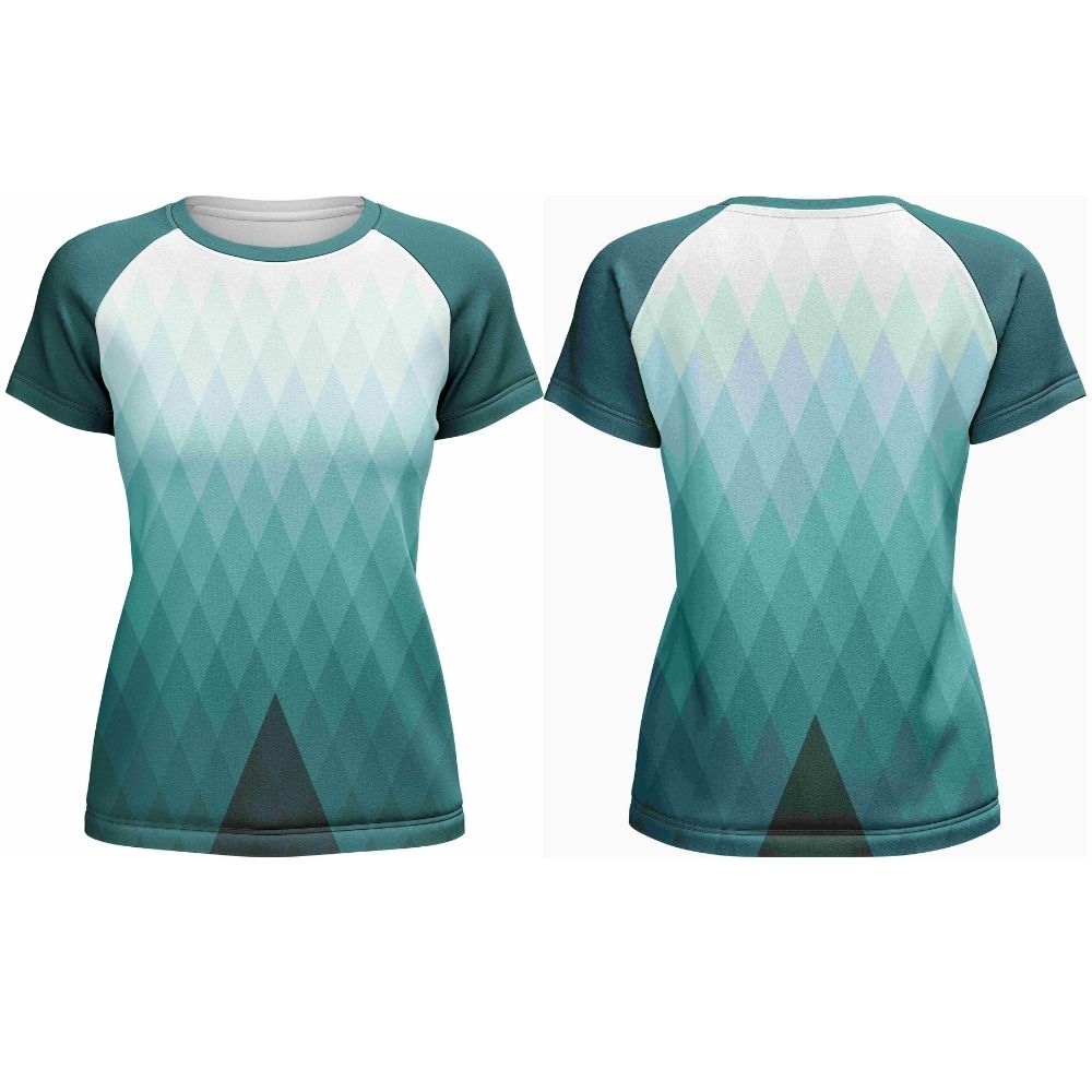 Ladies Athletic Crew Neck Short Sleeve T-Shirt | Raglan Sleeve