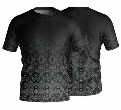 Unisex Short Sleeve Crew Neck T-Shirt | Drop Needle Square | Africa Design