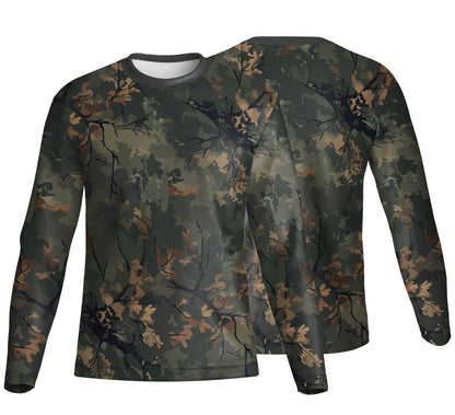 Unisex Long Sleeve Crew Neck T-Shirt | Sport Tec | Camo Design