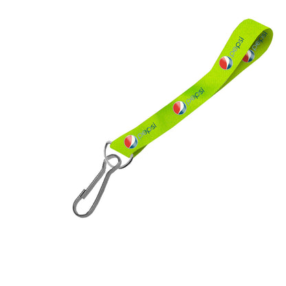 Hi-Viz Wrist Phone Strap DTF Full Colour Reflective Print S/Sided with Swivel Hook