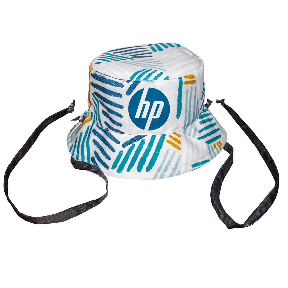 Hustle Reversible Bucket Hat With Petersham Ties