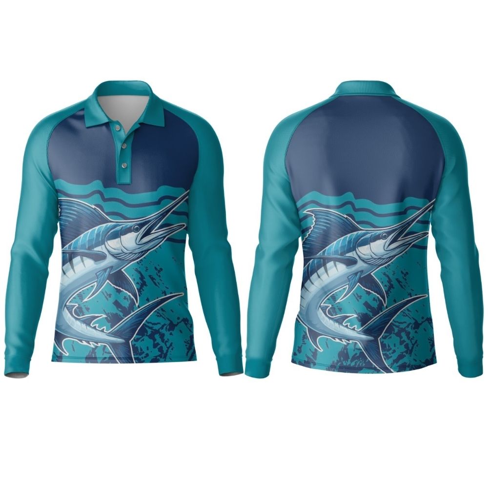 Kids Fishing Golfer Long Sleeve | Raglan Sleeve