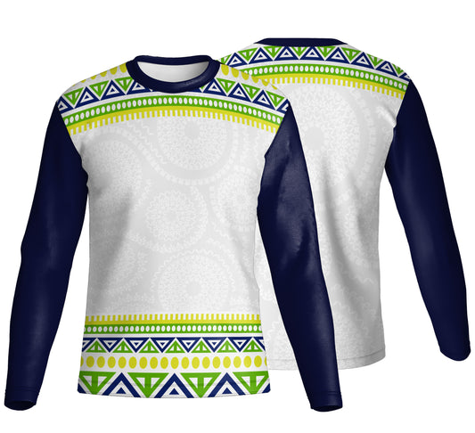 Unisex Long Sleeve Crew Neck T-Shirt | Sport Tec | Africa Design