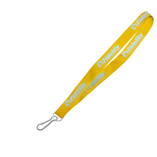 Hi-Viz Lanyard Silver Reflective Print D/Sided with Swivel Hook