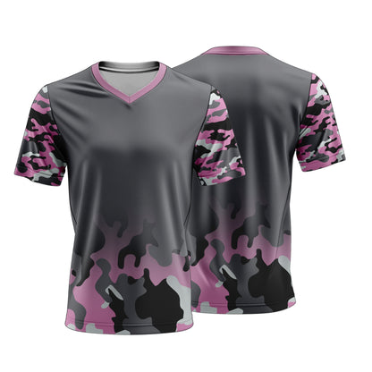 Unisex Short Sleeve V-Neck T-Shirt | Sport Tec | Camo Design