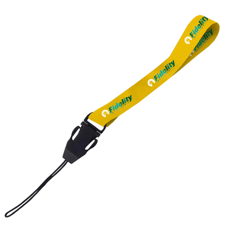 Hi-Viz Wrist Phone Strap DTF Full Colour Reflective Print D/Sided with Cellphone Clip