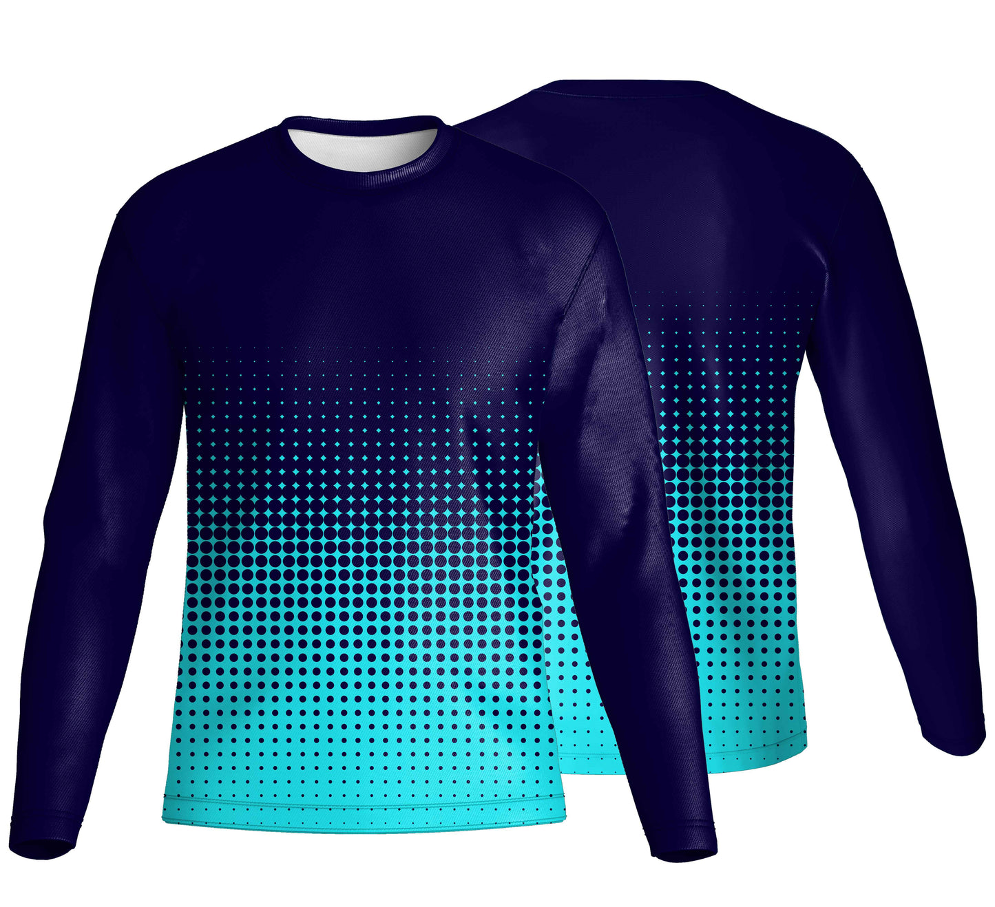 Unisex Long Sleeve Crew Neck T-Shirt | Drop Needle Square | Sport Design
