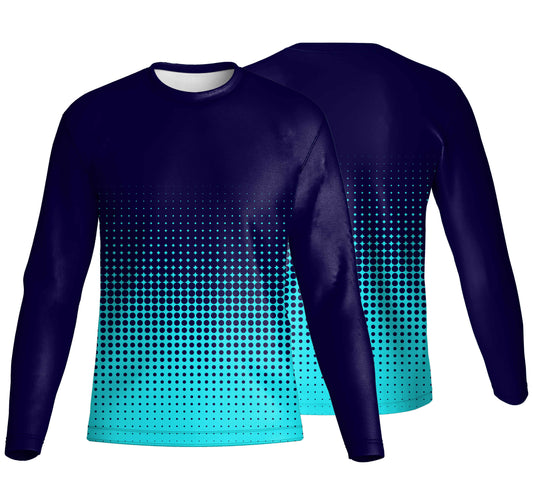 Unisex Long Sleeve Crew Neck T-Shirt | Drop Needle Square | Sport Design