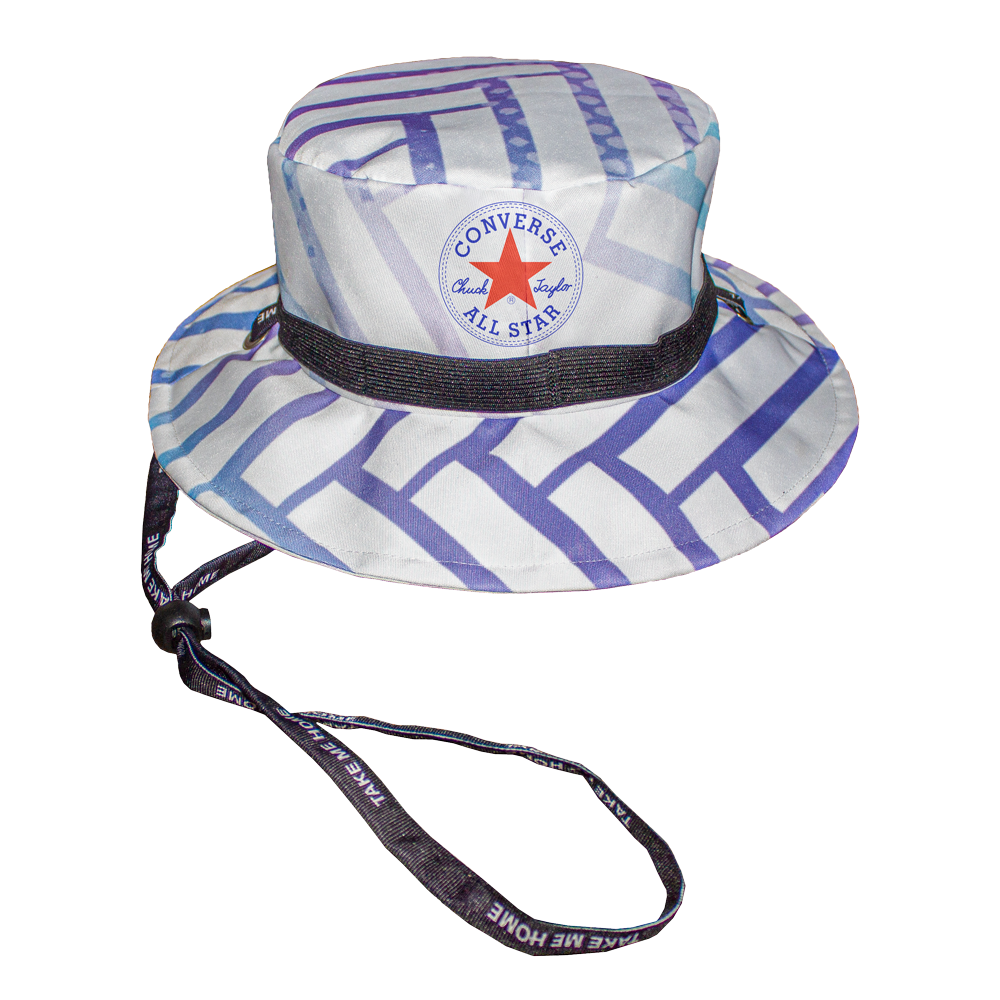 Pitch Perfect Sun Hat With Personalised Branded Petersham Ties And Toggle