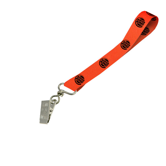 Hi-Viz Wrist Phone Strap Black Sublimation Print D/Sided with Crocodile Clip