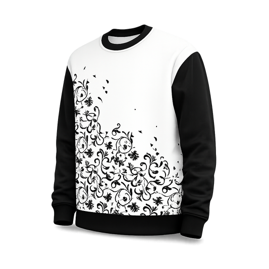Dye Sublimated Brushed Fleece Crew Neck Sweater
