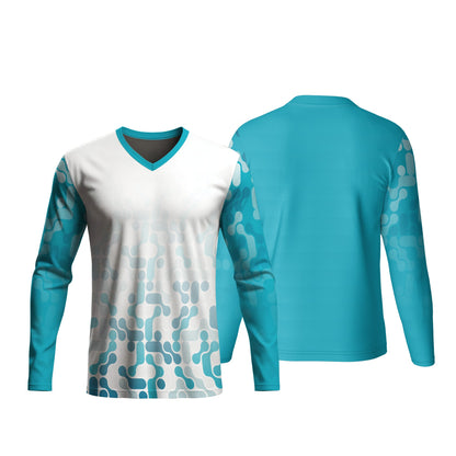 Unisex Dye Sublimated Long Sleeve V-Neck T-Shirt | Sport Tec | Corporate Design