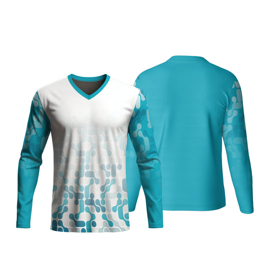 Unisex Dye Sublimated Long Sleeve V-Neck T-Shirt | Birdseye | Corporate Design