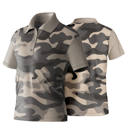 Unisex Golf Shirt | Drop Needle Square | Camo Design