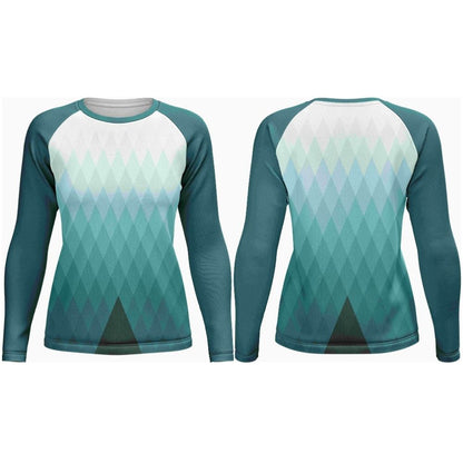 Ladies Athletic Crew Neck Long Sleeve T-Shirt | Raglan Sleeve