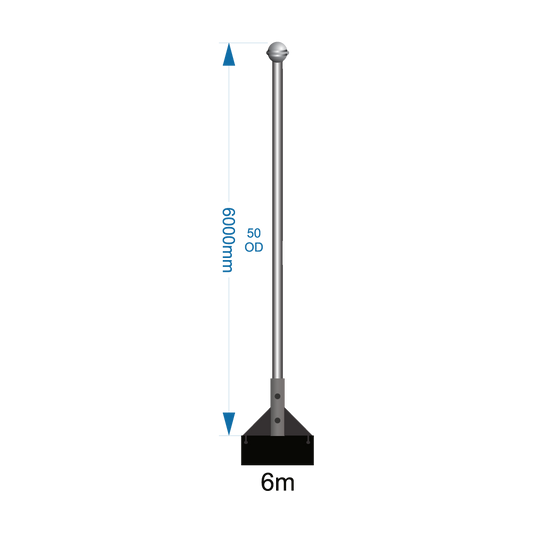 Ground Mounted Flagpole 6m – supply only