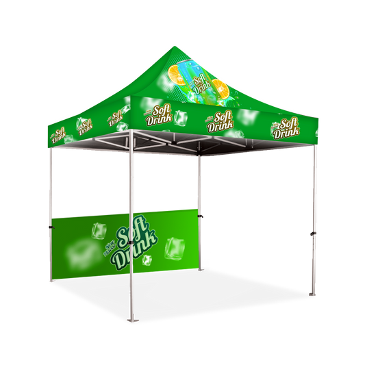 Gazebo 2m Unit, Half Wall, Dye Sub