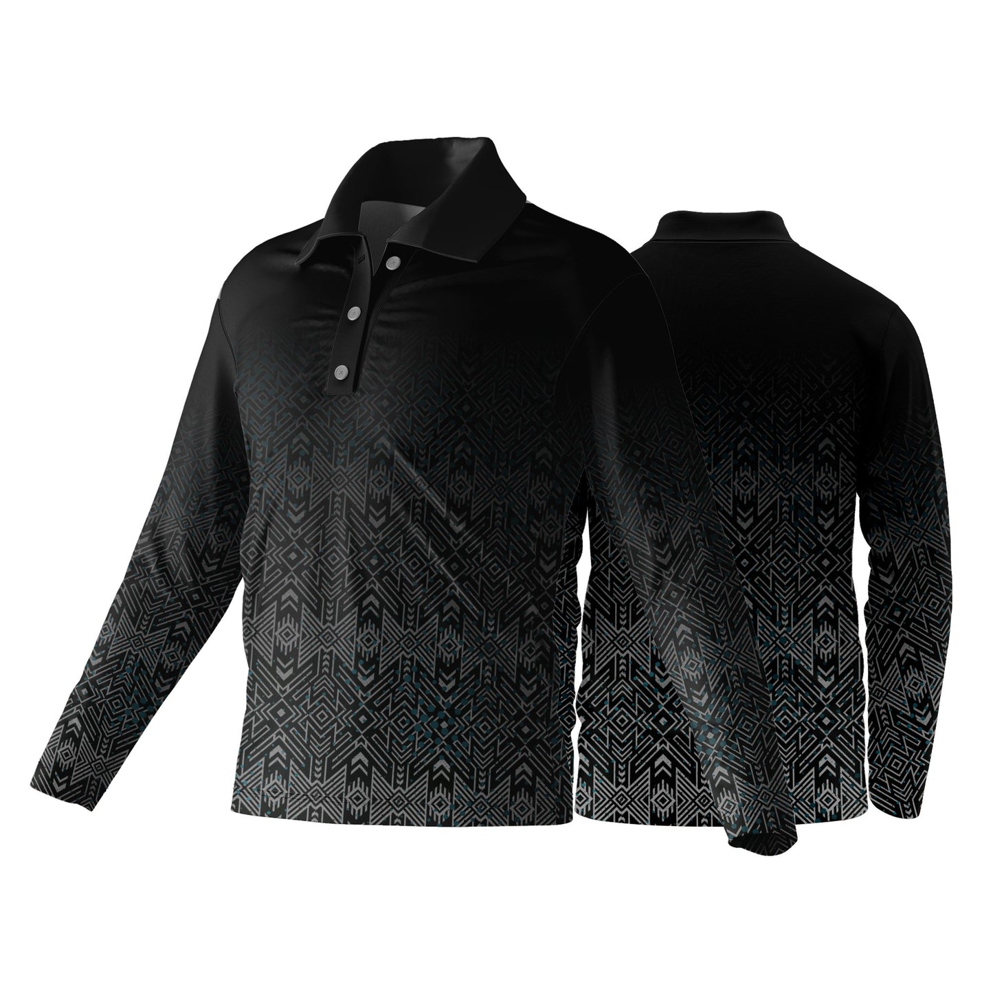 Unisex Long Sleeve Golf Shirt | Birdseye | Africa Design