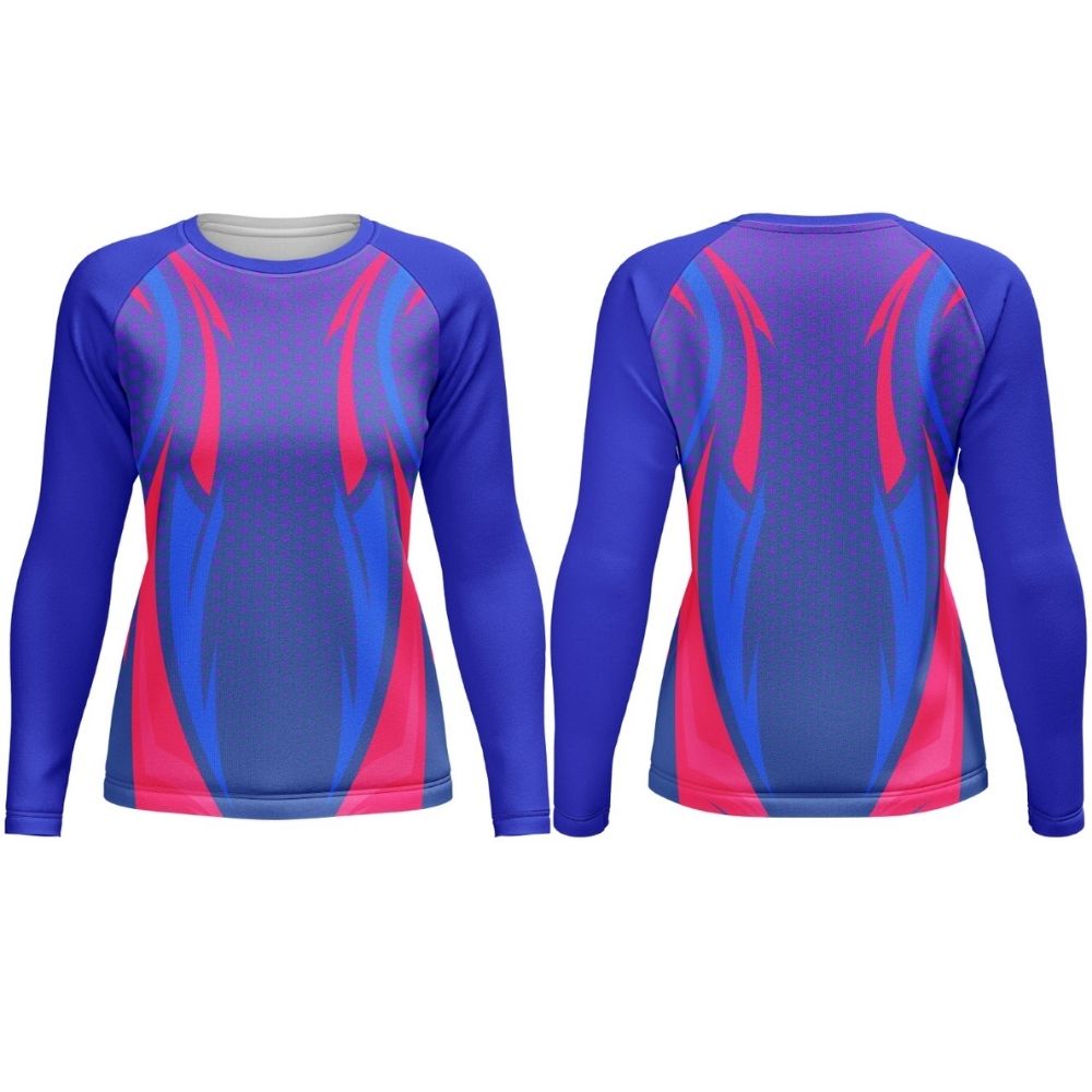 Ladies Netball/Hockey Crew Neck Long Sleeve T-Shirts  | Raglan Sleeve