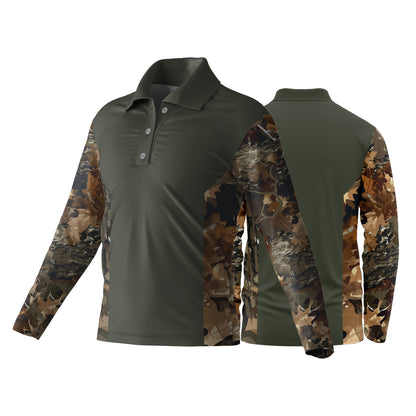 Unisex Long Sleeve Golf Shirt | Sport Tec | Camo Design