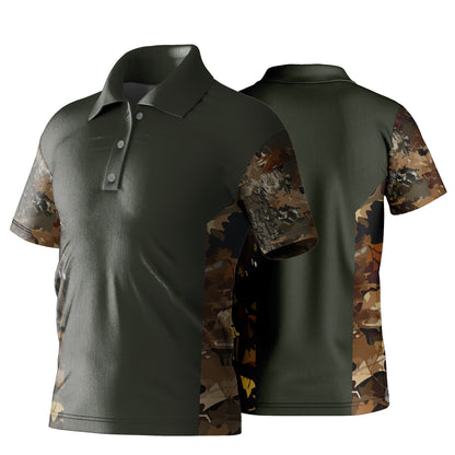 Unisex Golf Shirt | Drop Needle Square | Camo Design