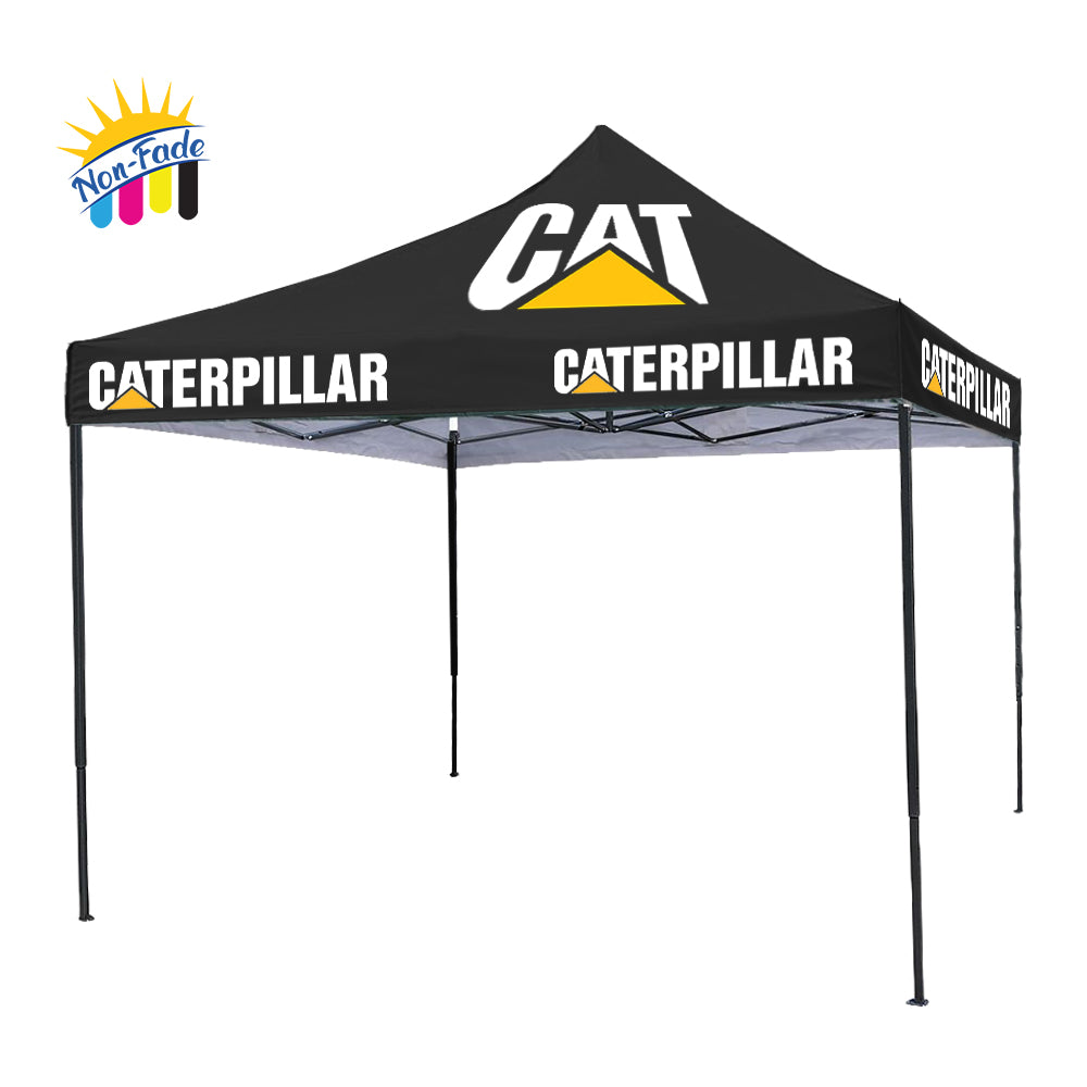 Gazebo 3 x 3m, UV Print, Econo with Hammered  Steel Finish Frame, Complete